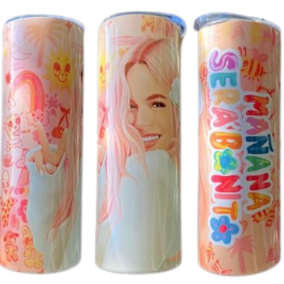 Other - Karol G Manana Sera Bonito 20oz Tumbler Cup with Metal Straw and Plastic Straw